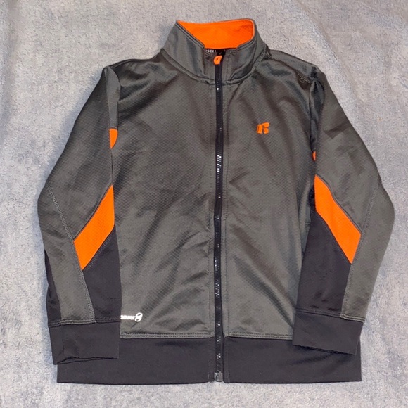 Russell Athletic Other - Russell Dri-Power 360 Orange & Grey Full Zip Sport Jacket Size Medium (8)